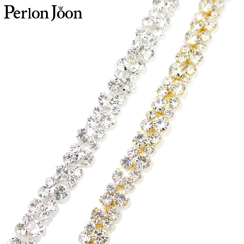 Perlon Strap Woven - Fonkelende Volledige Diamond Crystal Chain Strass