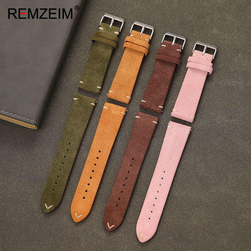 Leather Strap Quick Release - Unisex suède lederen horlogeband 18mm 20mm