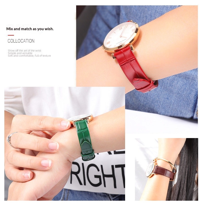 Echt lederen horlogeband voor  - Leather Strap Quick Release recensie en prijs