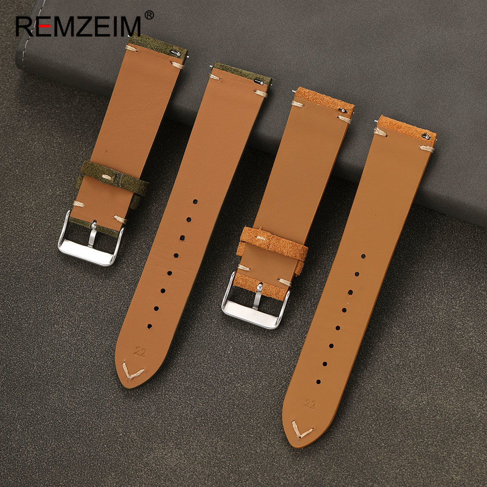 Unisex suède lederen horlogeba - Leather Strap Quick Release recensie en prijs