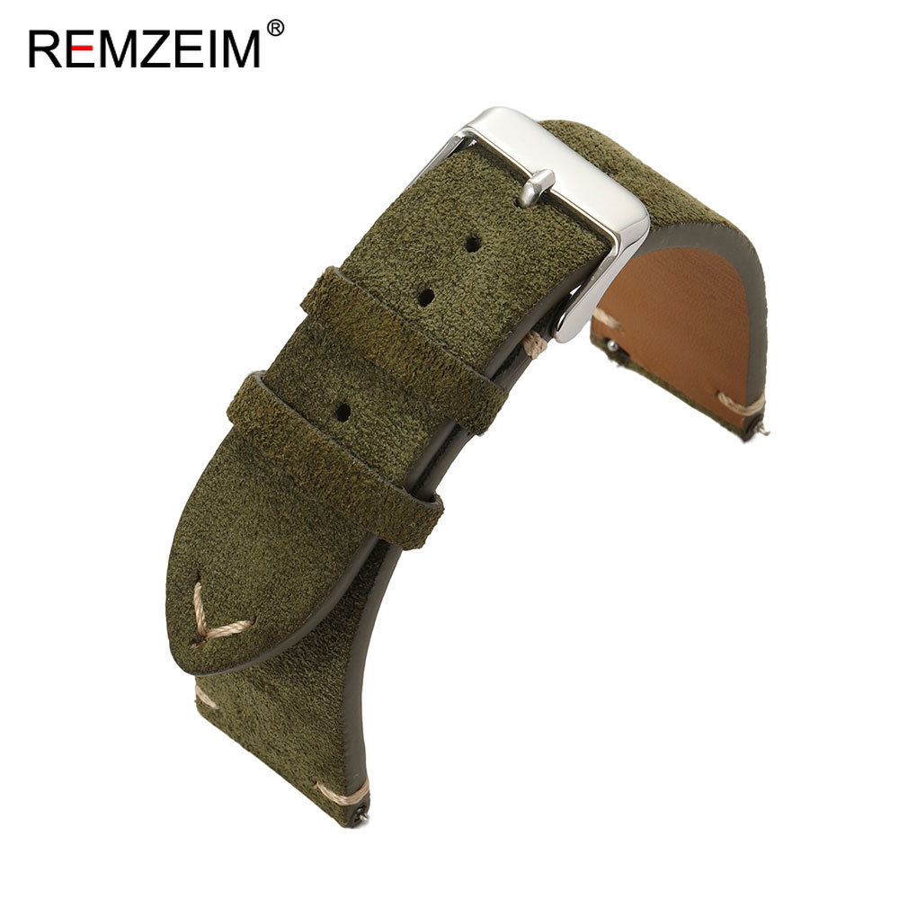 Unisex suède lederen horlogeba - Leather Strap Quick Release recensie en prijs