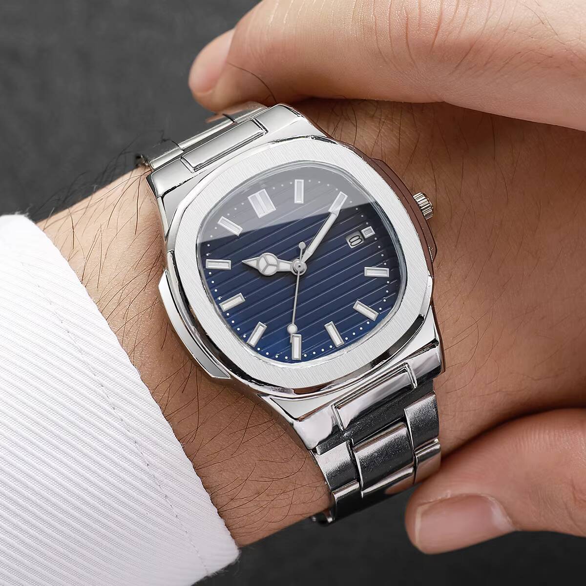 Mode vierkante heren zakelijke - Patek Philippe Watch Nautilus recensie en prijs
