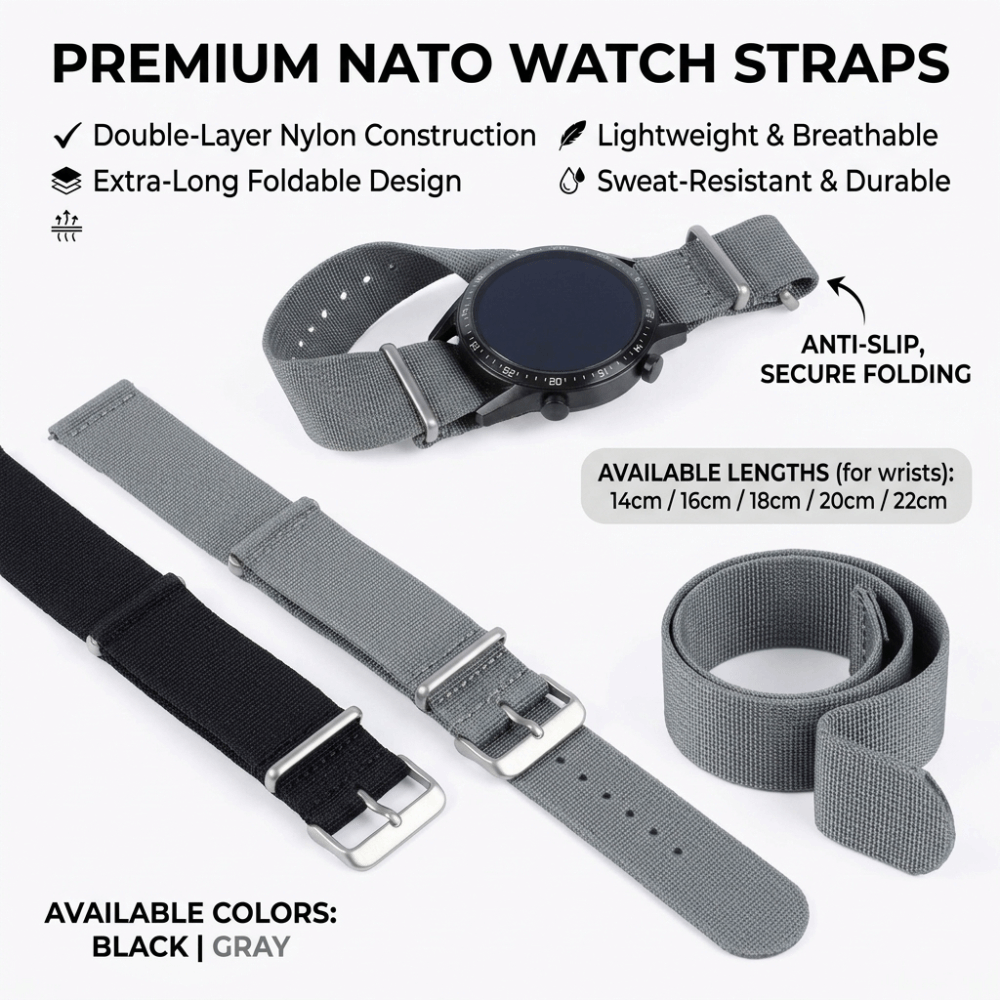 14/16/18/20/22mm NAVO Horlogeb - Nato Strap Nylon recensie en prijs
